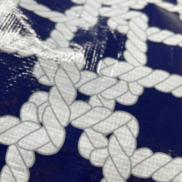 Bella Toiletry Bag Navy White Rope Knot Print Travel Cosmetic Case NWT - Picture 2 of 12